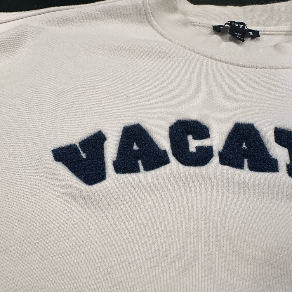 WHISTLES Ivory Vacation Logo Crewneck - Picture 2 of 6